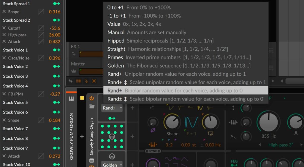 Voice Stacking Bitwig Studio 5.1