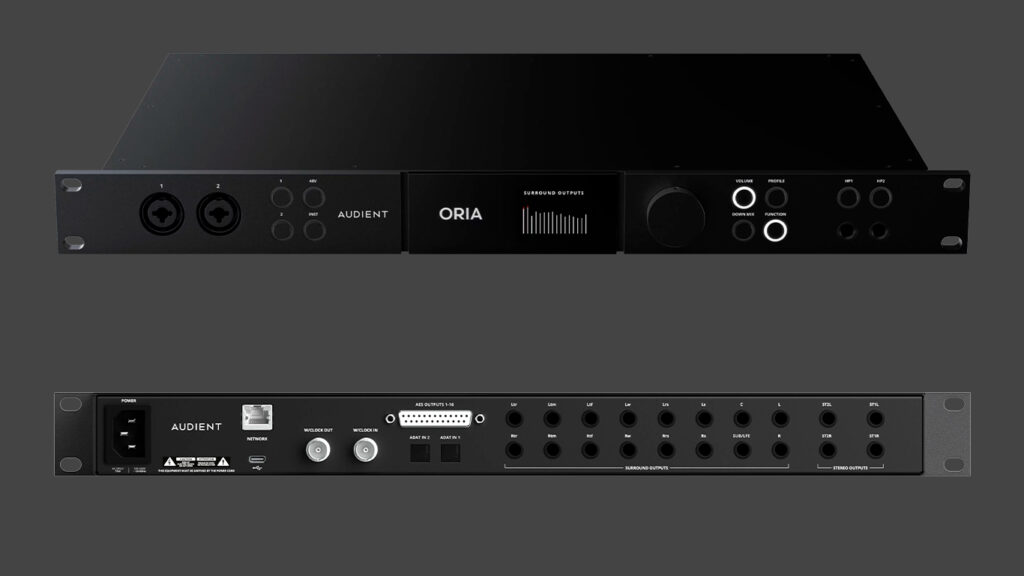 Audient ORIA front and rear panel