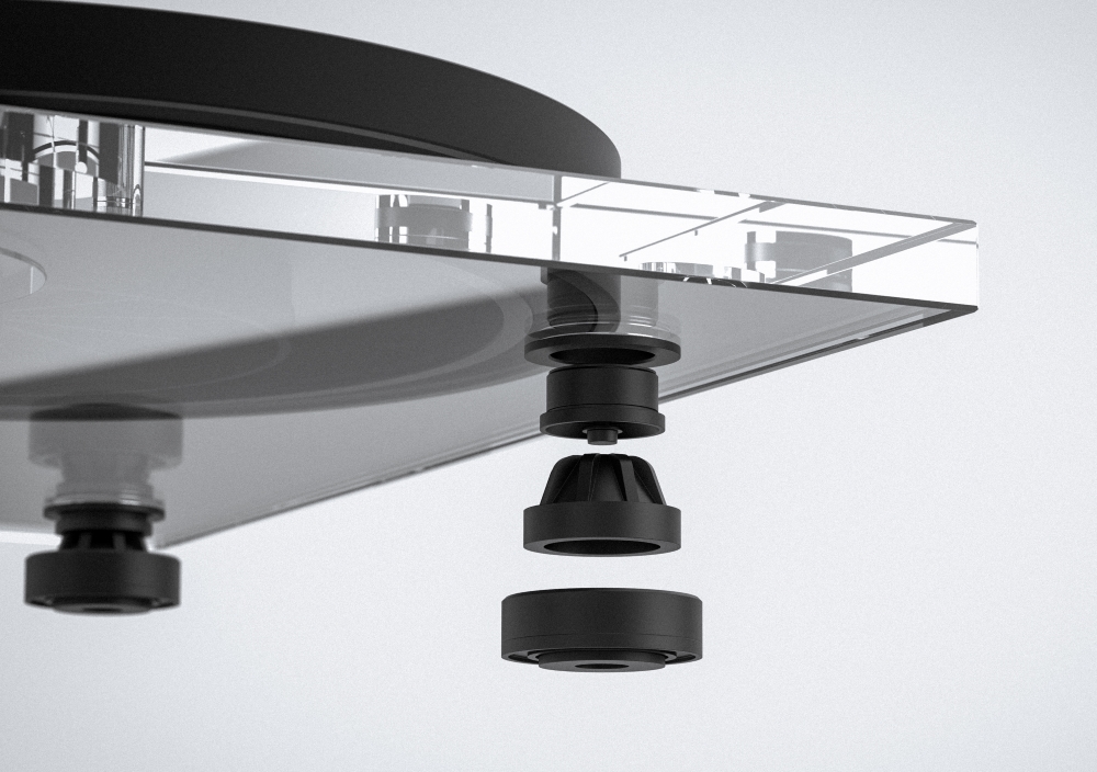 The new XA B stands on three height-adjustable dampened feet for a perfect stand. (Image: Pro-Ject)