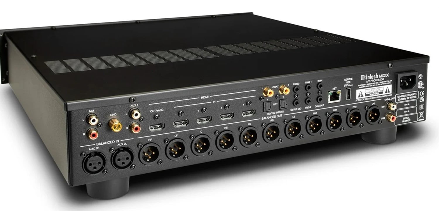 McIntosh MX200: AV preamplifier decoder for large Dolby Atmos systems