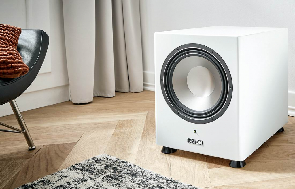 Canton Power Sub 8 in a white finish