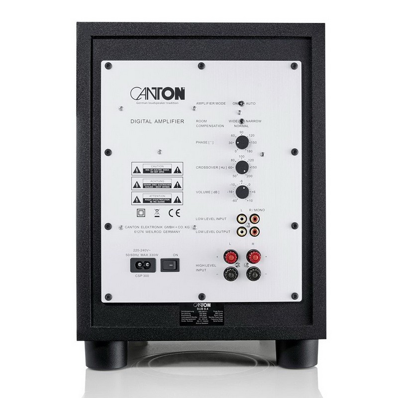 Canton Power Sub 8 back panel