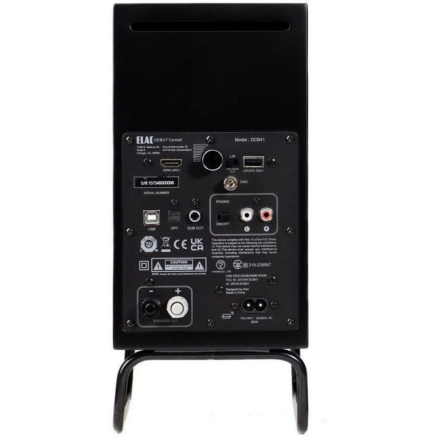 ELAC Debut ConneX Adsum back panel