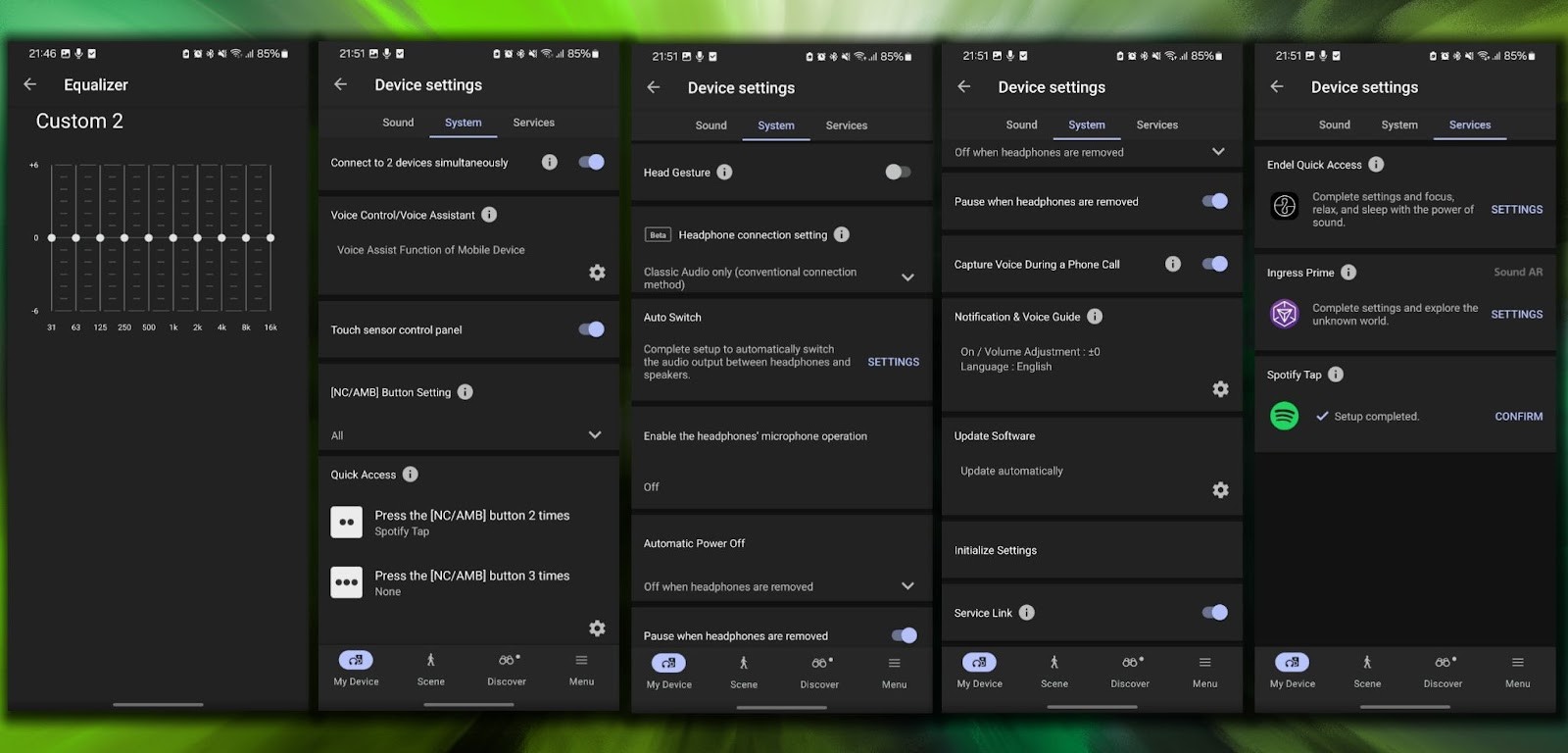 you get a personalized setting that can really change the sound according to your tastes