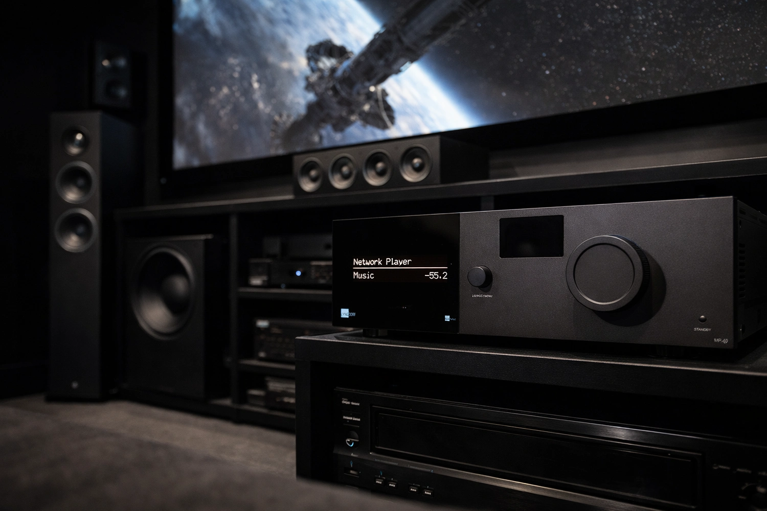 Lyngdorf MP-40 2.1 – 12-channel high-end digital surround processor with advanced HDMI 2.1 features, RoomPerfect room correction and world-class design