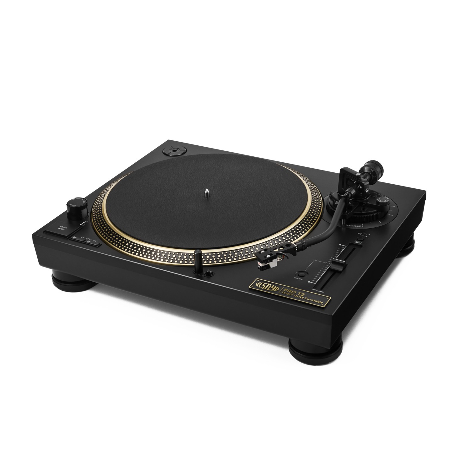 Vestlyd PRO T2 is a tough and solid DJ turntable with direct drive and a cool retro design, which traces lines all the way back to the 1970s and 1980s. 