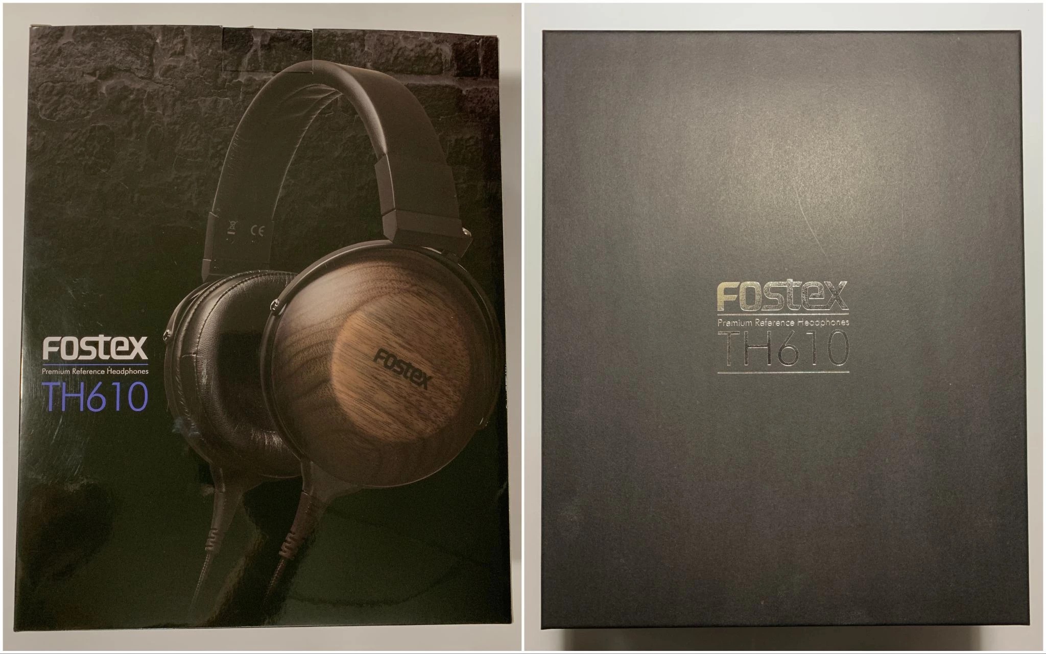 Fostex TH610 headphones come in a large two-fold box.