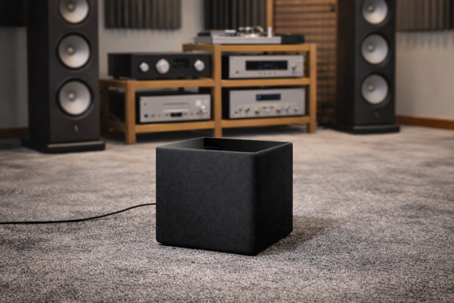 KEF Kube 8 MIE combines compact design, 300W amplification and Music Integrity Engine DSP for clean, dynamic bass at any volume.
