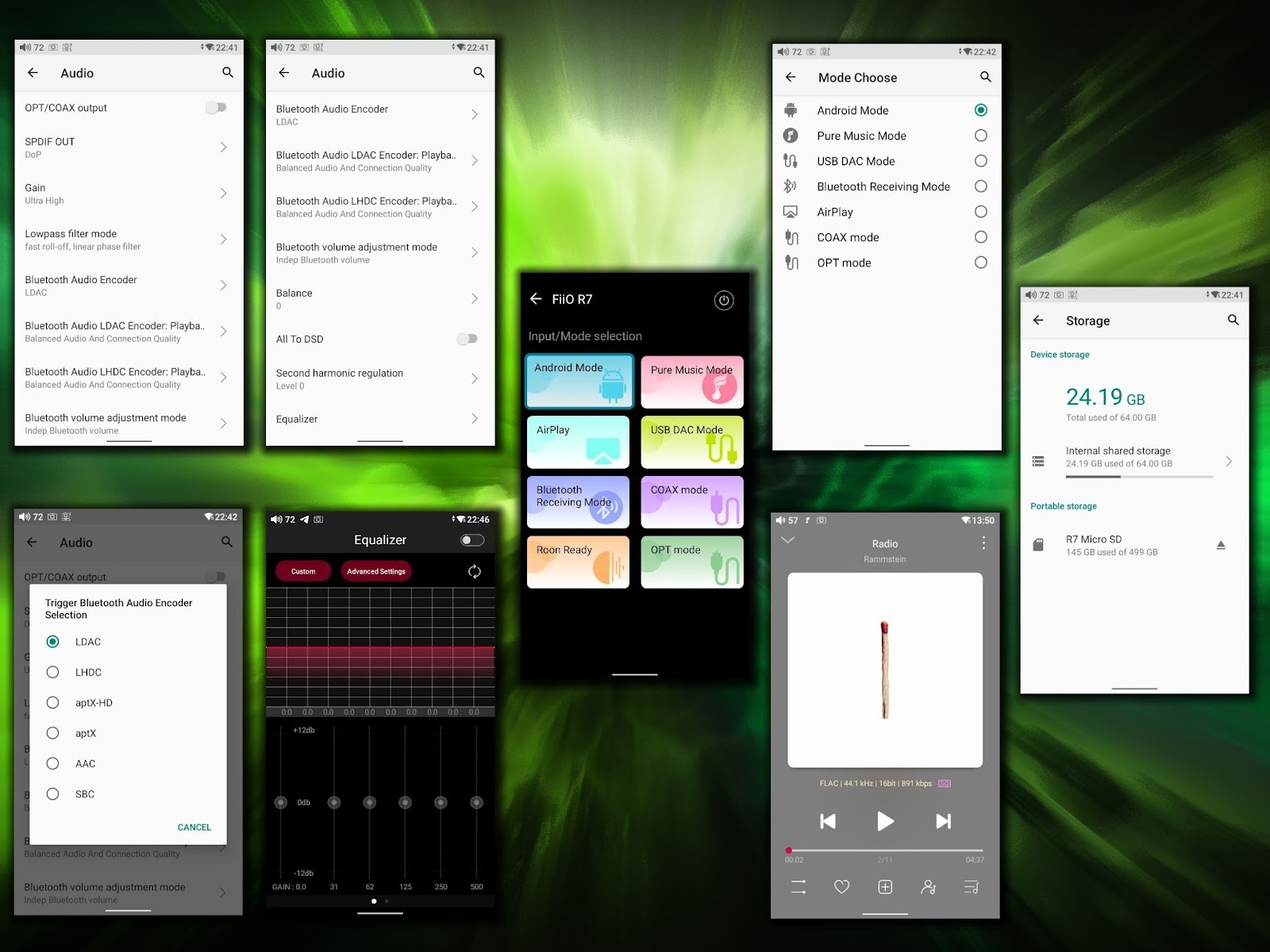 FiiO R7 runs on Android 10, which actually provides the functionality of a mid-budget smartphone from several years ago, with the exception of the communication module and camera.