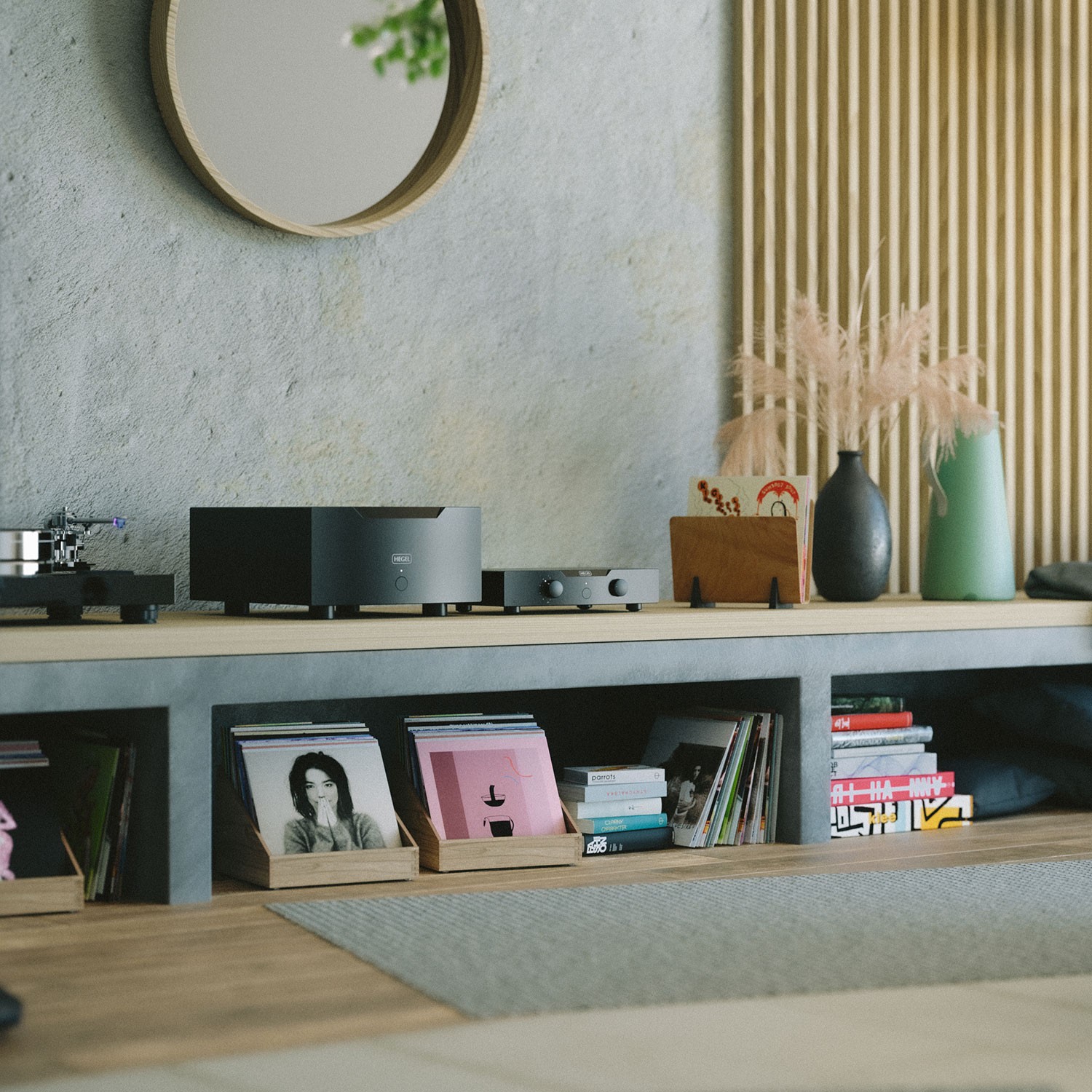 A Hegel amplifier combines crystal-clear detail with analog warmth and musicality