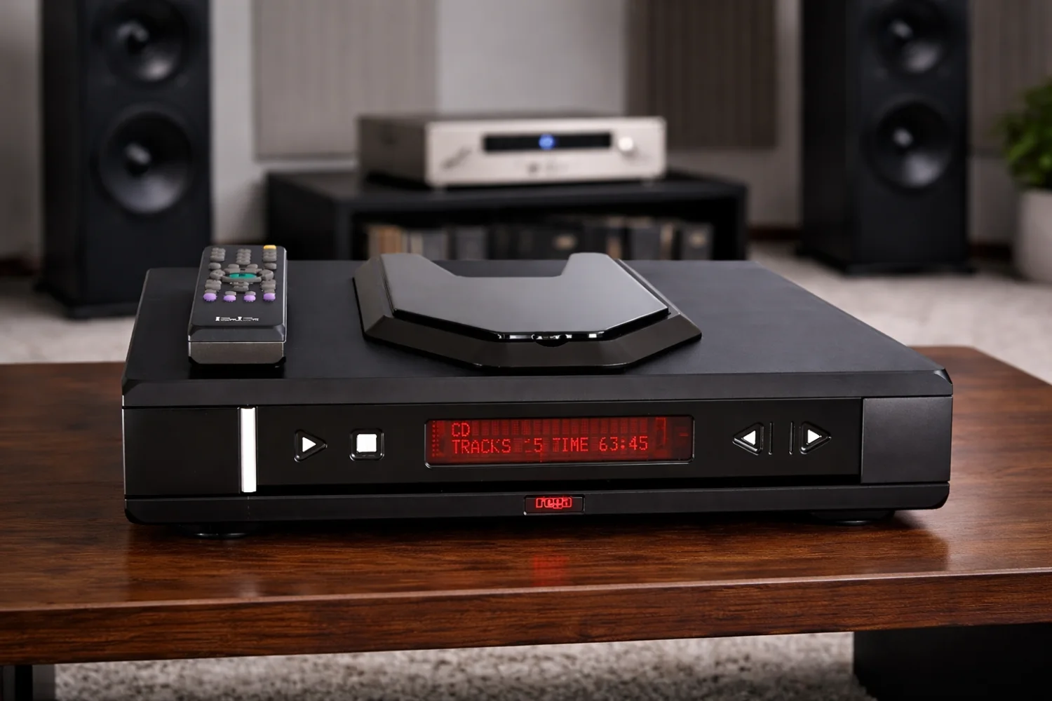 The Rega Isis is a flagship audiophile CD player featuring dual Burr-Brown PCM1794 DACs, Class-A analog stages, a precision top-loading mechanism, and a 19 kg anti-resonance chassis—built for uncompromising high-end sound.